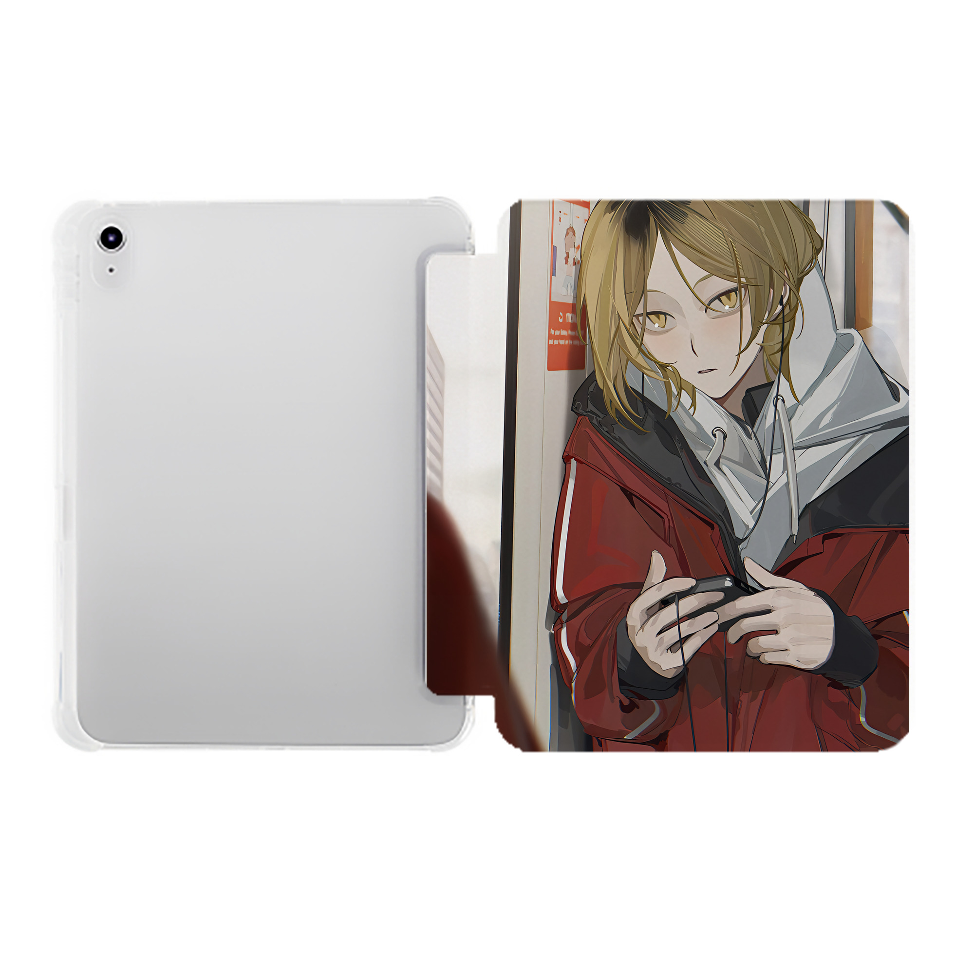 （画像用） ハイキュー!! Haikyu!! IPad ケース ペン収納付き 三つ折りスタンド PUレザー×シリコン 対応機種9.5/10.5/10.9インチ